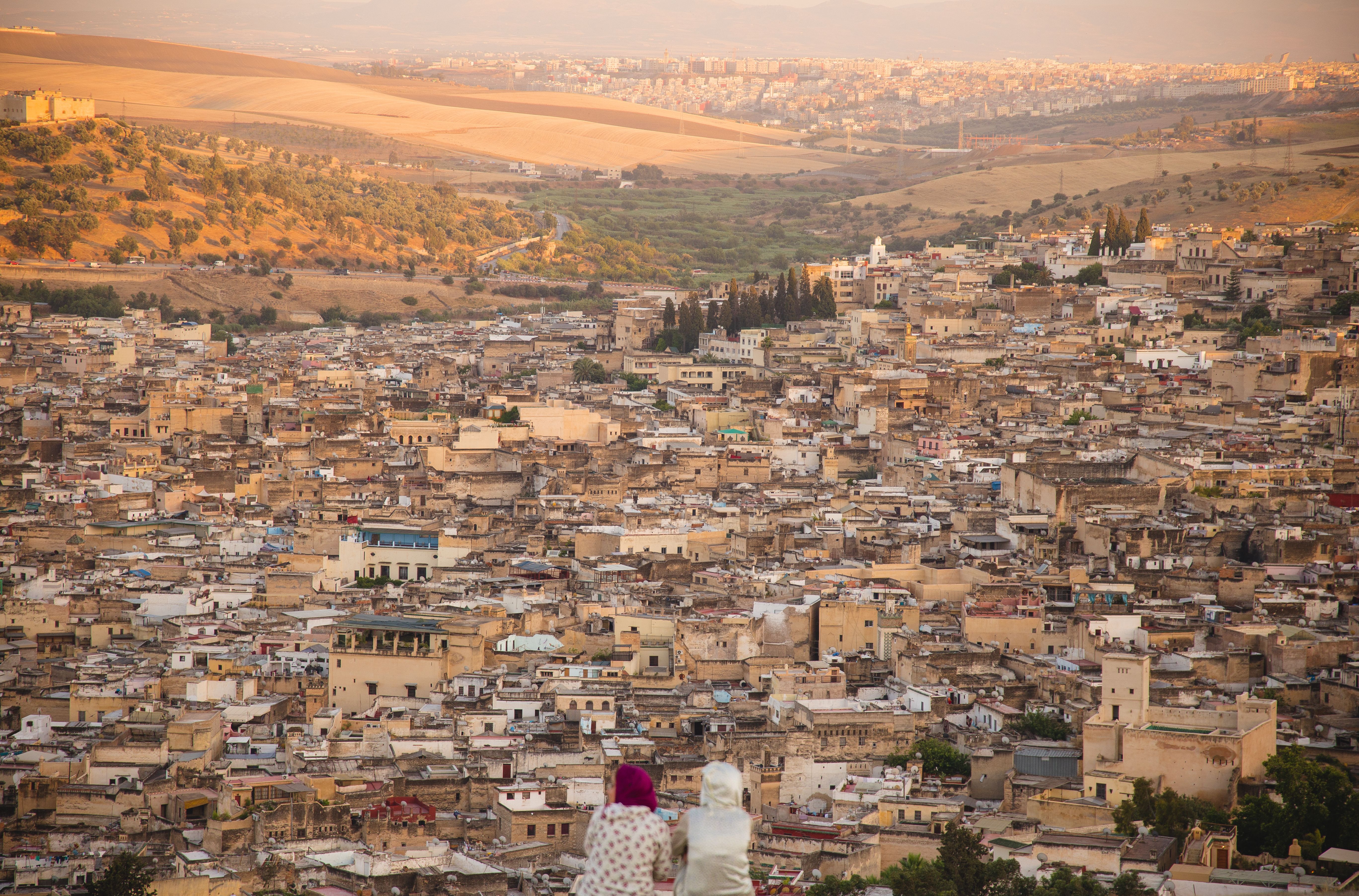 La médina de Fès vue du ciel