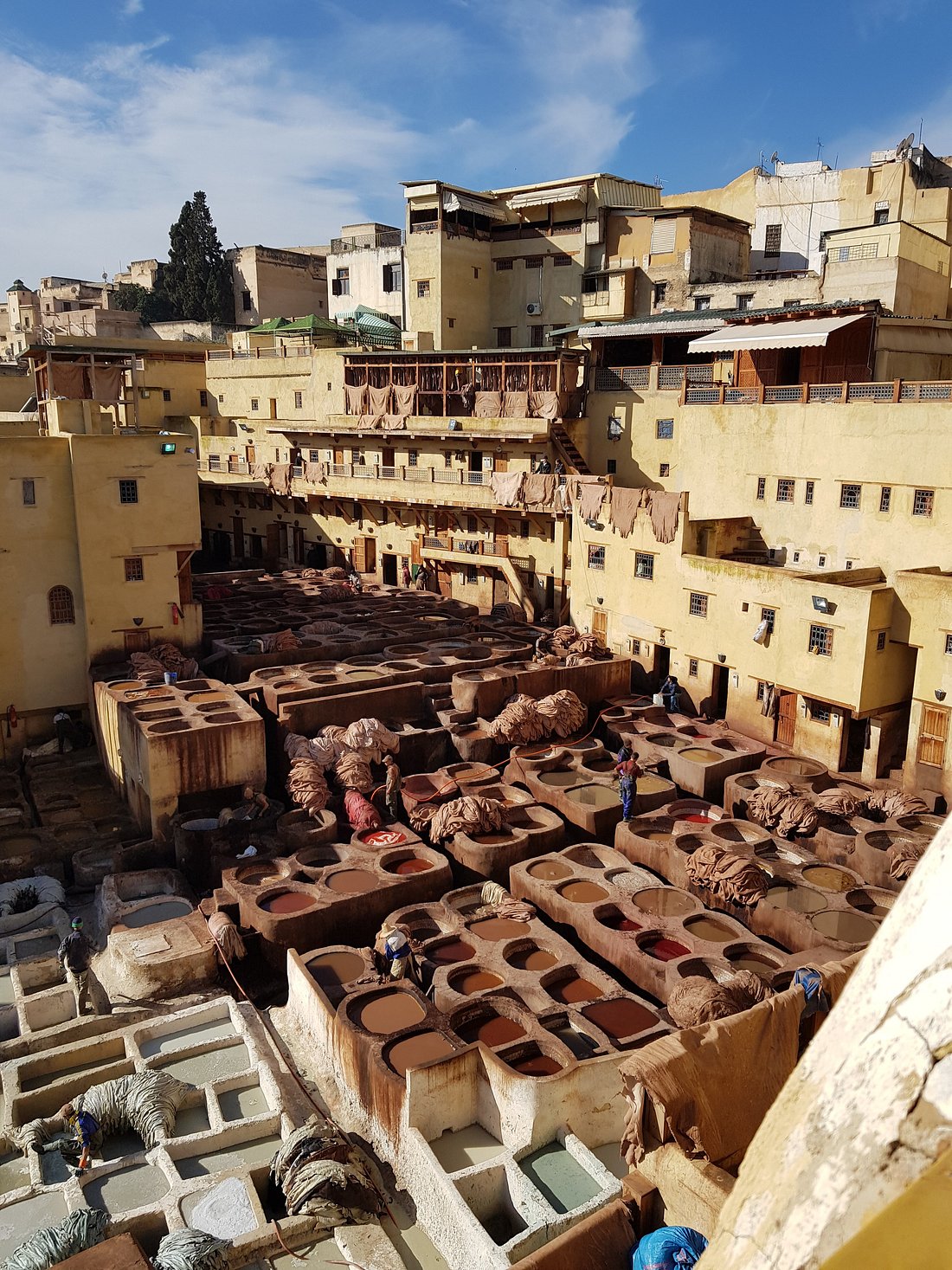 Les tanneries Chouara — Les célèbres tanneries, expliquées par un local.